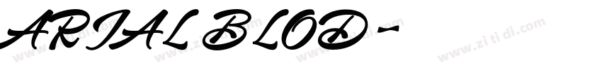 ARIAL BLOD字体转换